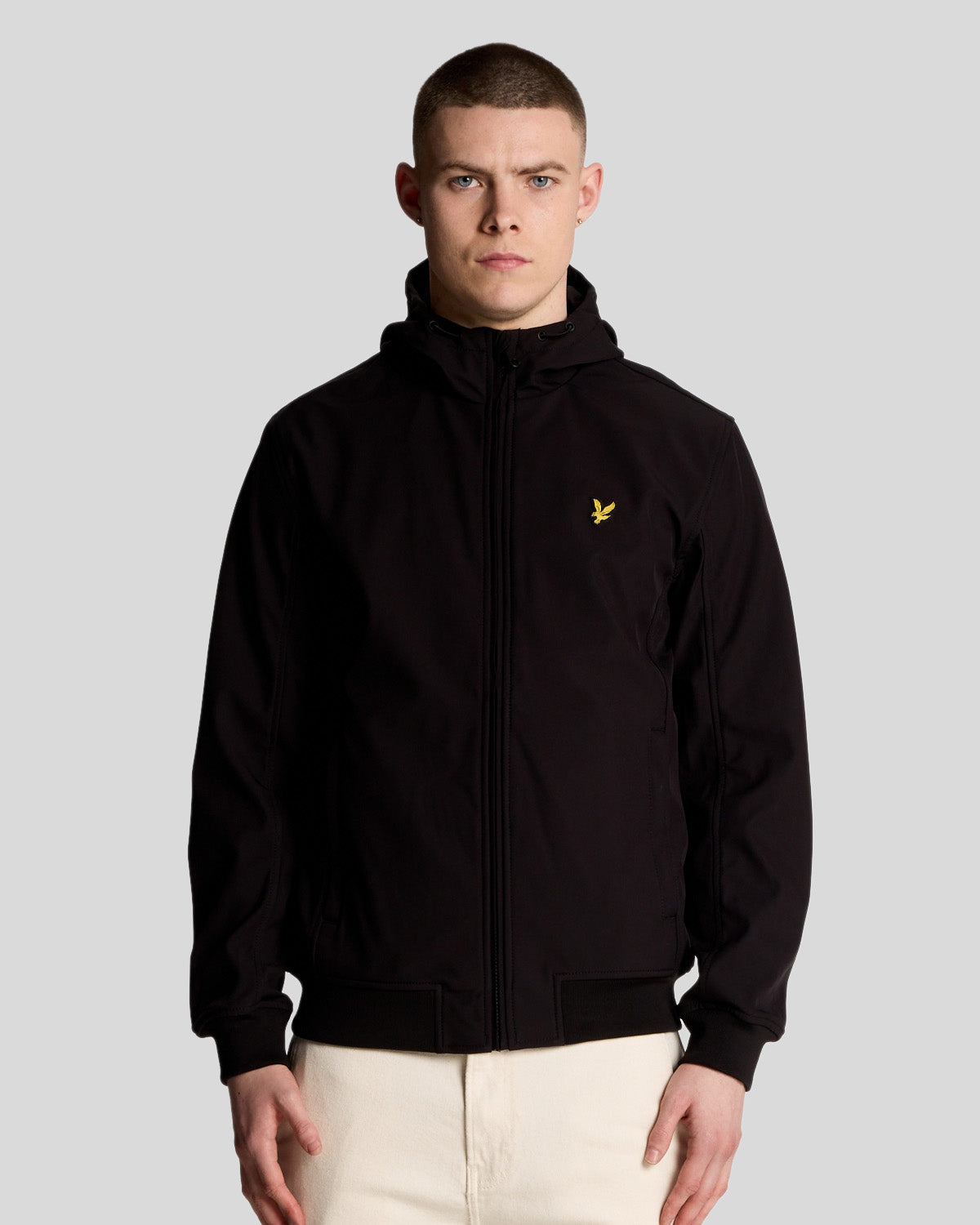 Lyle Scott Men's Mesh Lined Softshell Jacket in Jet Black