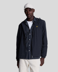 buy men's premium clothing fashion polos jackets - Lyle & Scott Men's Zip Through Hooded Jacket in Dark Navy