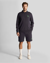 buy men's premium clothing fashion polos jackets - Lyle & Scott Men's Golf LS Logo Sweat Shorts in Dark Navy