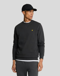 buy men's premium clothing fashion polos jackets - Lyle & Scott Men's Crew Neck Sweatshirt in Gunmetal