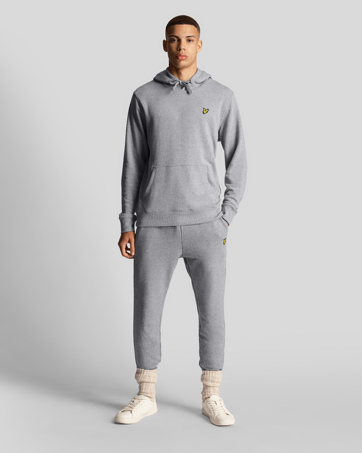 Lyle & Scott Men's Skinny Sweatpants in Mid Grey Marl