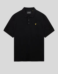 buy men's premium clothing fashion polos jackets - Lyle & Scott Men's Plain Polo Shirt Plus in Jet Black