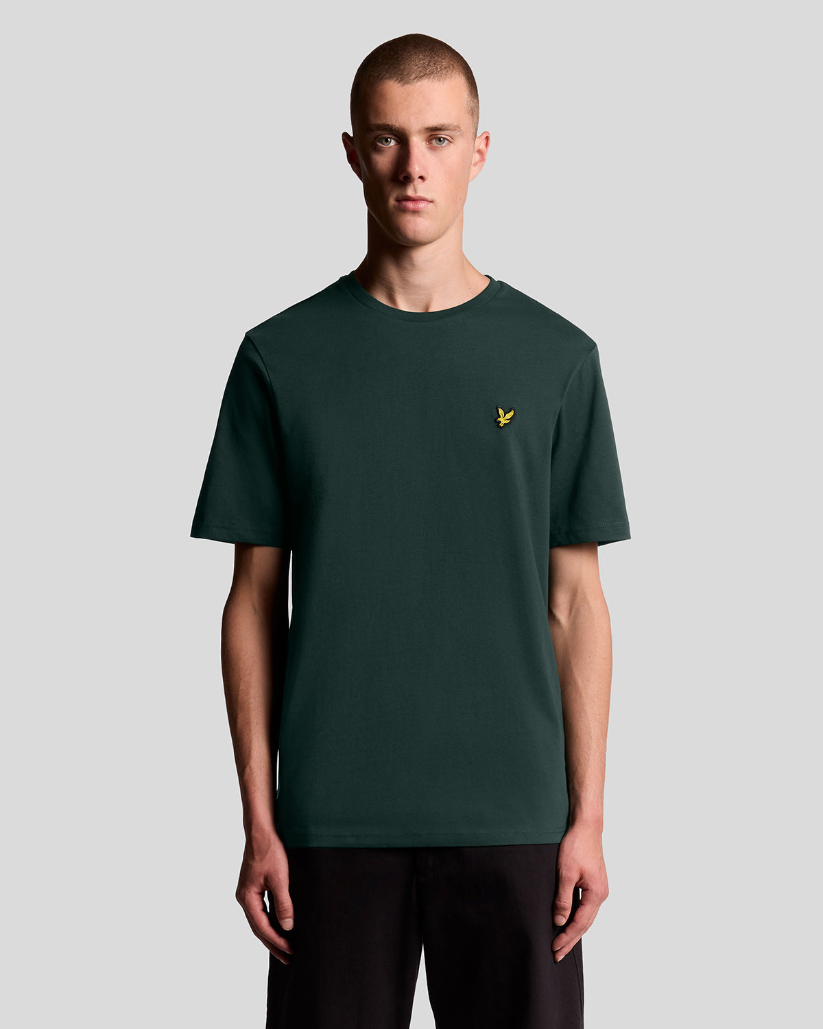 Lyle Scott Men's Cotton Crew Neck T-Shirt in Dark Green