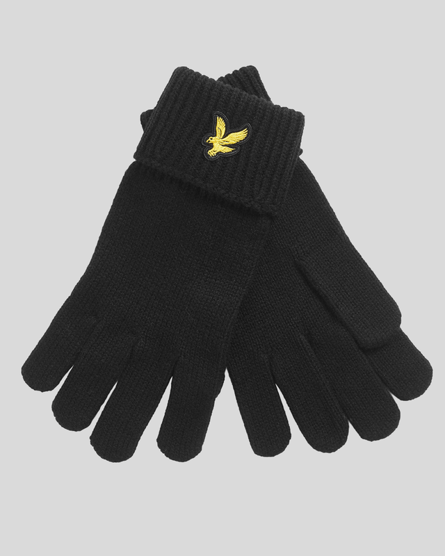 Lyle & Scott Herrenhandschuhe aus Merinowollmischung, tiefschwarz