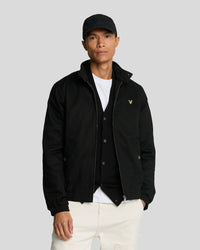 buy men's premium clothing fashion polos jackets - Lyle & Scott Men's Harrington Jacket in Jet Black