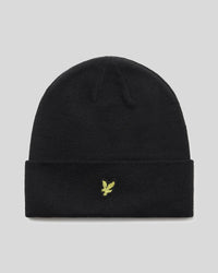 buy men's premium clothing fashion polos jackets - Lyle & Scott Men's Beanie in True Black