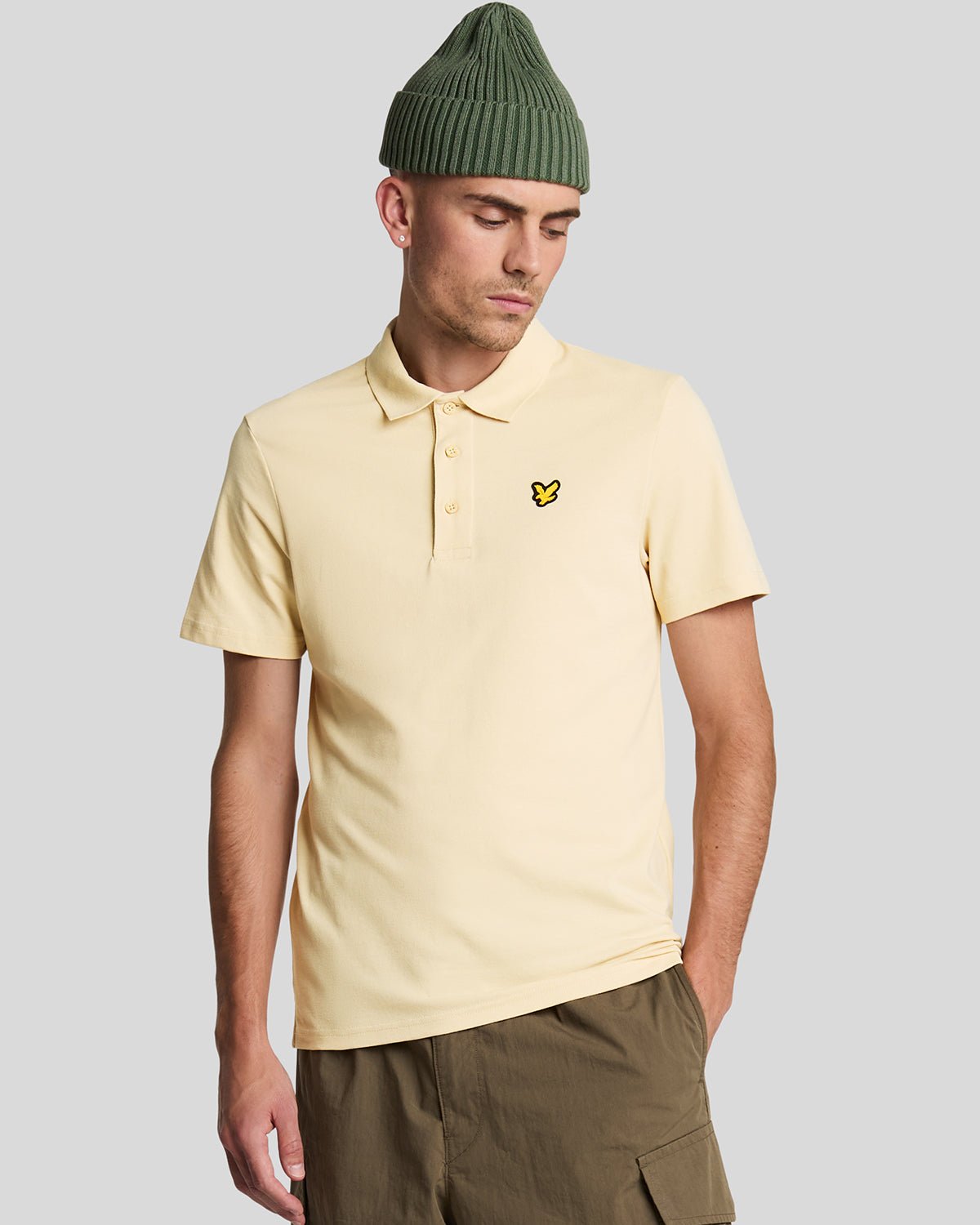 Lyle Scott Heren Sport Poloshirt met Korte Mouw in Sesam