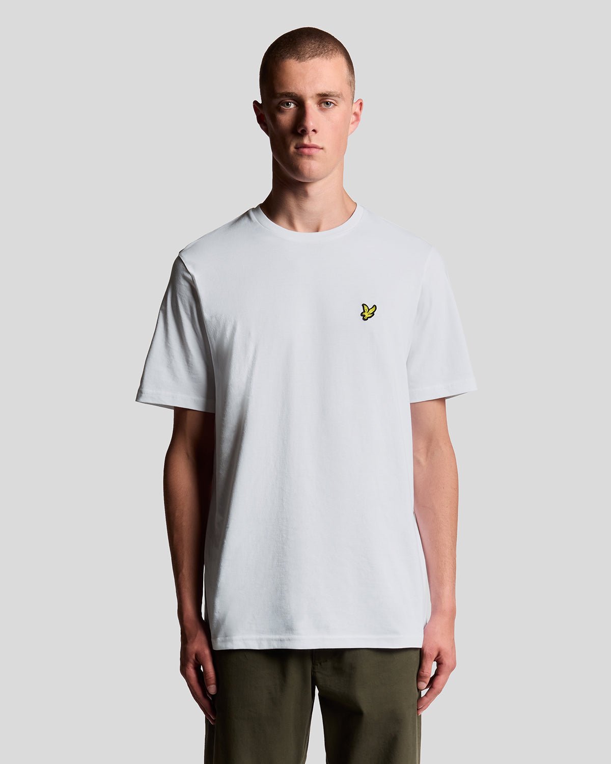 Lyle Scott Men's Cotton Crew Neck T-Shirt in White