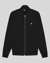 buy men's premium clothing fashion polos jackets - Lyle & Scott Men's Jersey Bomber Jacket Plus in Jet Black