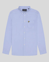 buy men's premium clothing fashion polos jackets - Lyle & Scott Men's Plain Oxford Shirt Plus in Riviera