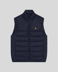 buy men's premium clothing fashion polos jackets - Lyle & Scott Men's Wadded Gilet Plus in Dark Navy