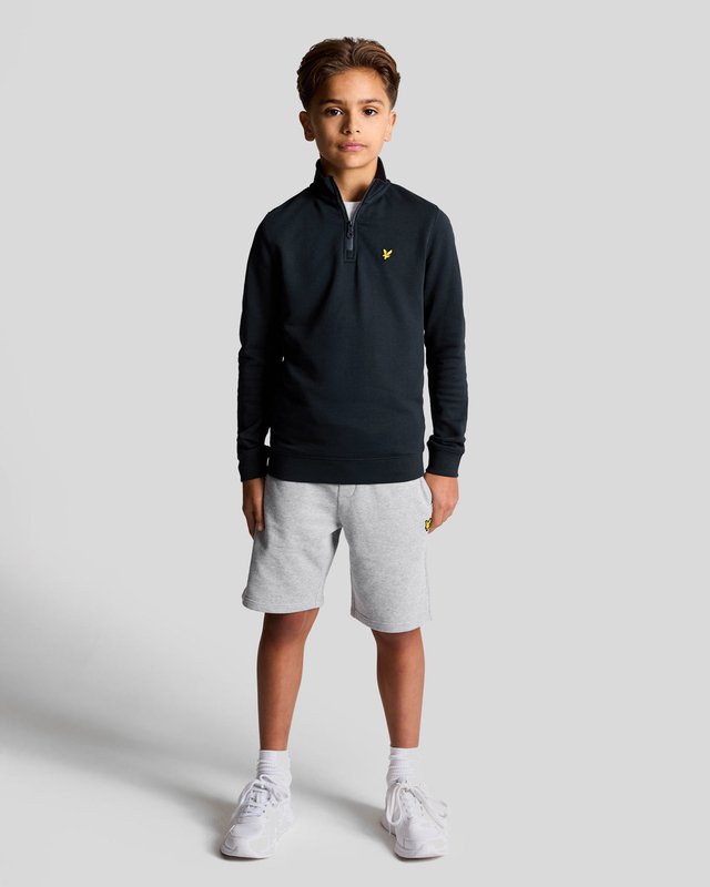 Lyle Scott Kids Sweat Short in Light Grey Marl - Main Image