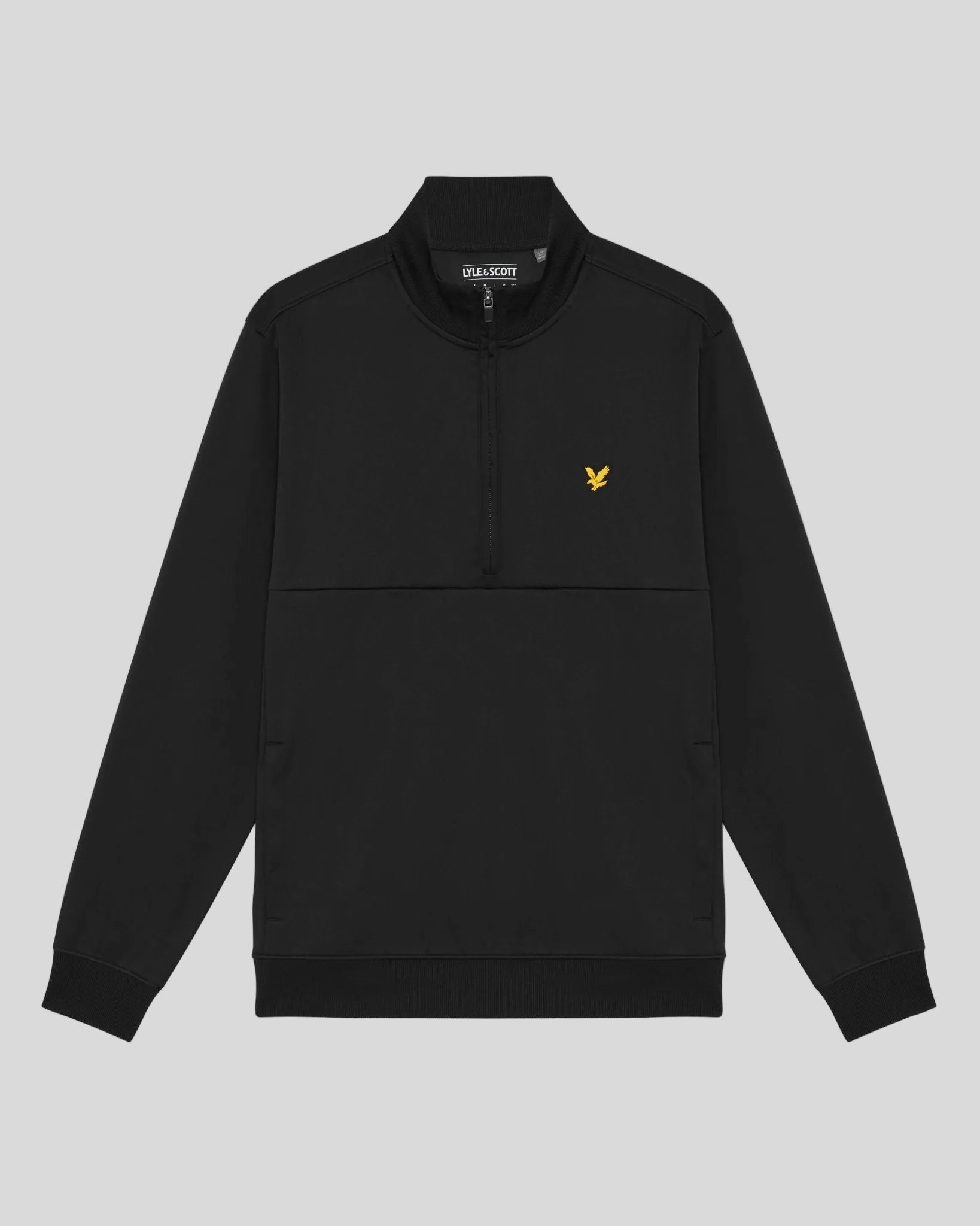 Lyle & Scott Men's Golf Windproof 1/2 Zip Midlayer in Black