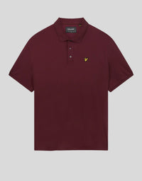 buy men's premium clothing fashion polos jackets - Lyle & Scott Men's Plain Polo Shirt Plus in Burgundy