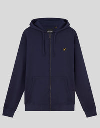 buy men's premium clothing fashion polos jackets - Lyle & Scott Men's Zip Through Hoodie Plus in Navy