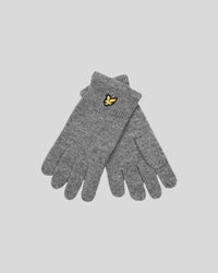 men's premium clothing fashion polos jackets -  Lyle & Scott Racked Rib Gloves Grey