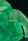 Lyle & Scott Glow Reactive Wadded Shell Jacket in white, featuring glow-in-the-dark reactive fabric.
