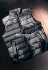 Lyle & Scott Heat Reactive Quilted Gilet in brown, featuring heat reactive fabric.