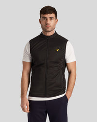 buy men's premium clothing fashion polos jackets -  Lyle & Scott Men's Golf Gilet in Jet Black
