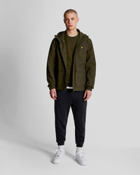 buy men's premium clothing fashion polos jackets -  Lyle & Scott Men's Hooded Pocket Jacket in Olive