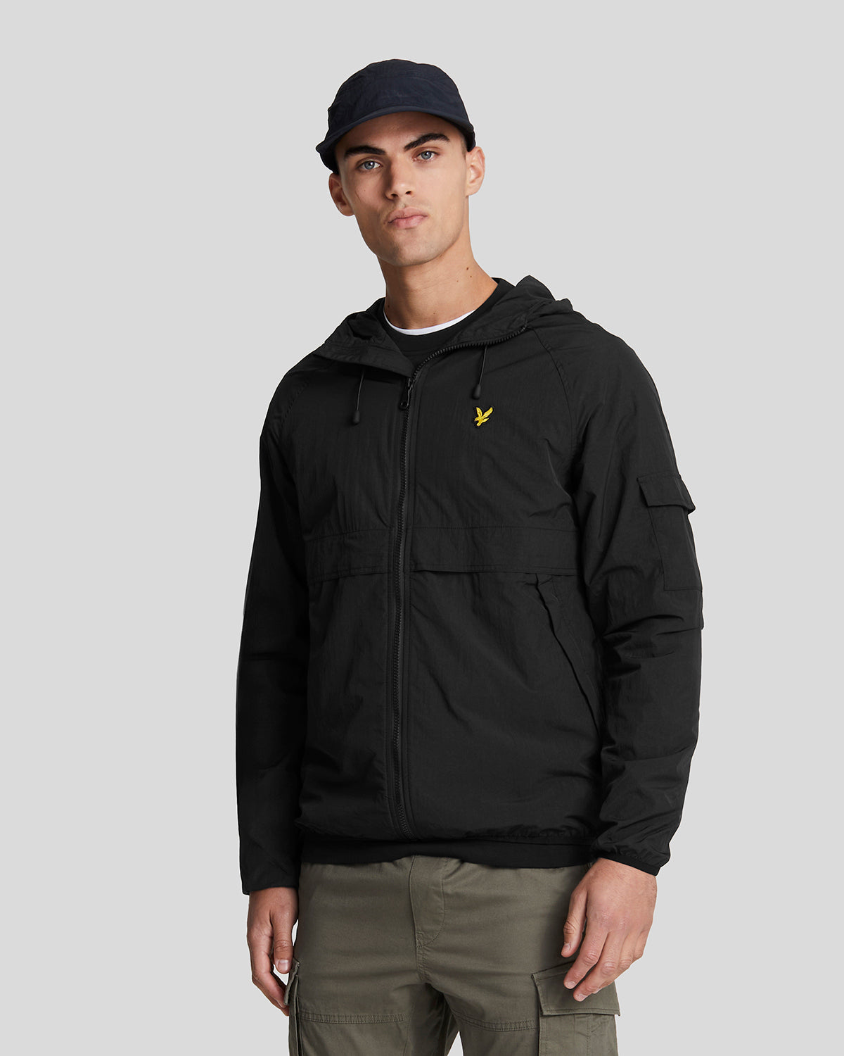 Black windbreaker hoodie outlet