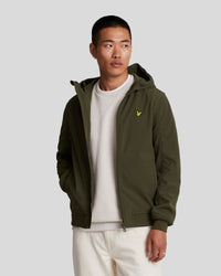 buy men's premium clothing fashion polos jackets -  Lyle & Scott Men's Fleece Back Softshell Jacket in Olive