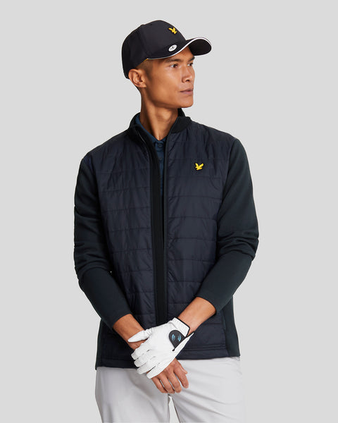 Lyle & Scott Men's Baffle Quilted Golf Full Zip Jacket in