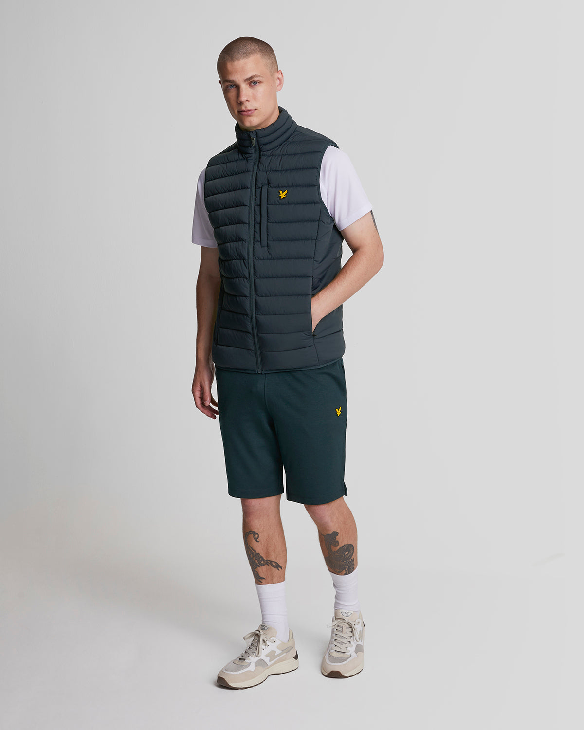 Gilet matelassé léger de sport pour homme, bleu marine foncé