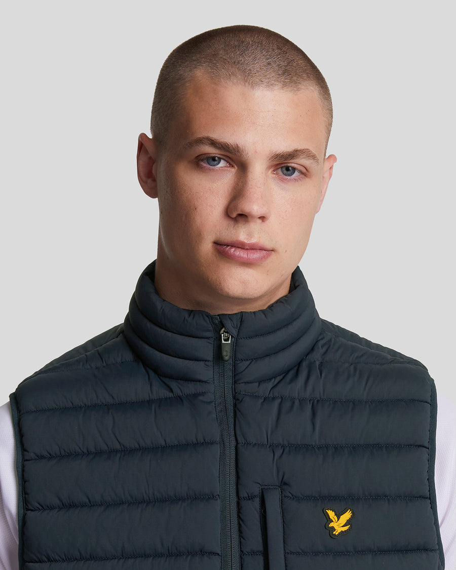 Gilet matelassé léger de sport pour homme, bleu marine foncé