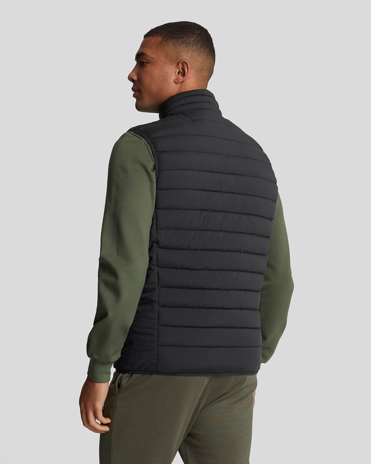 Veste matelassée légère de sport pour homme, couleur noir de jais