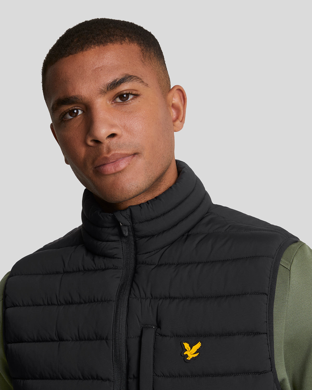 Veste matelassée légère de sport pour homme, couleur noir de jais
