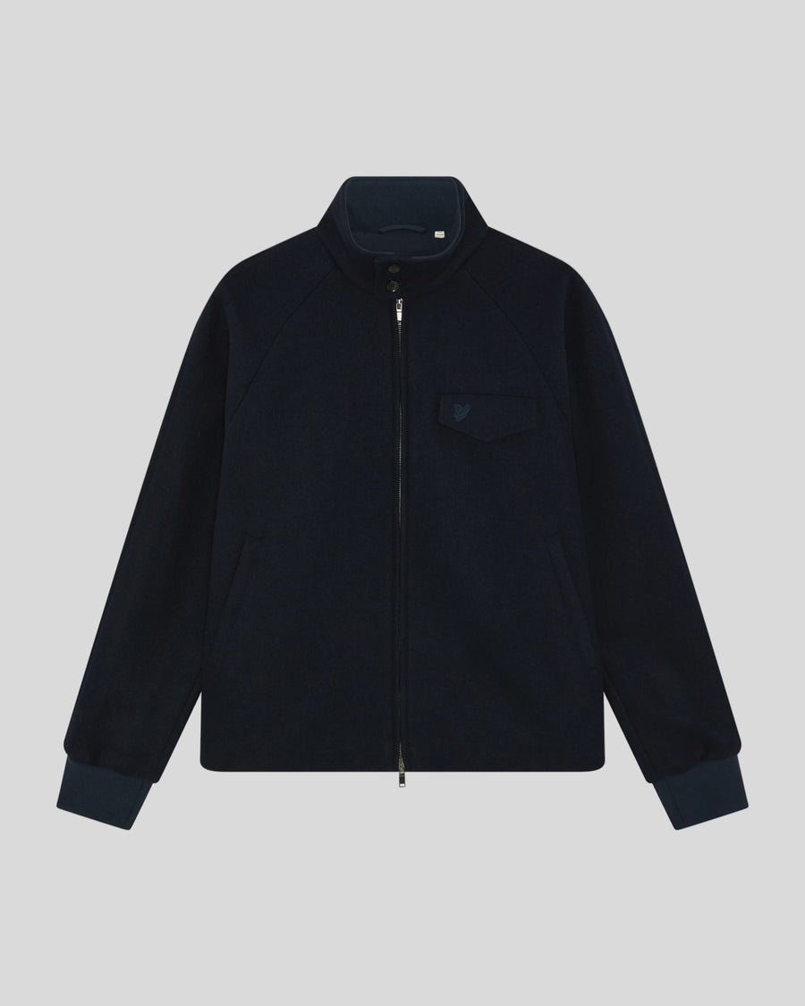 Produktfoto der Wool Harrington Jacke in Dunkelblau