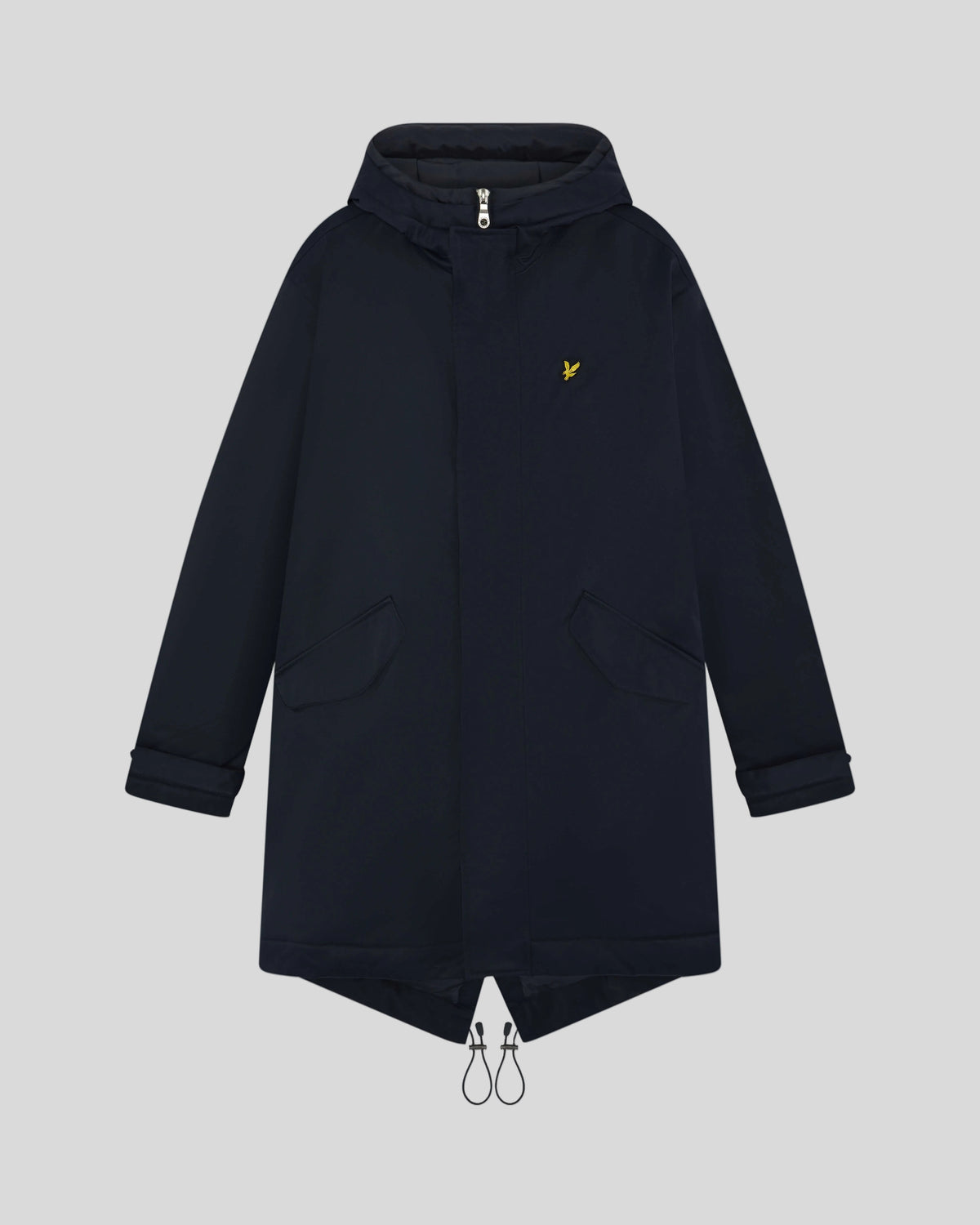 Produktfoto des gepolsterten Fishtail-Parkas in Dunkelblau