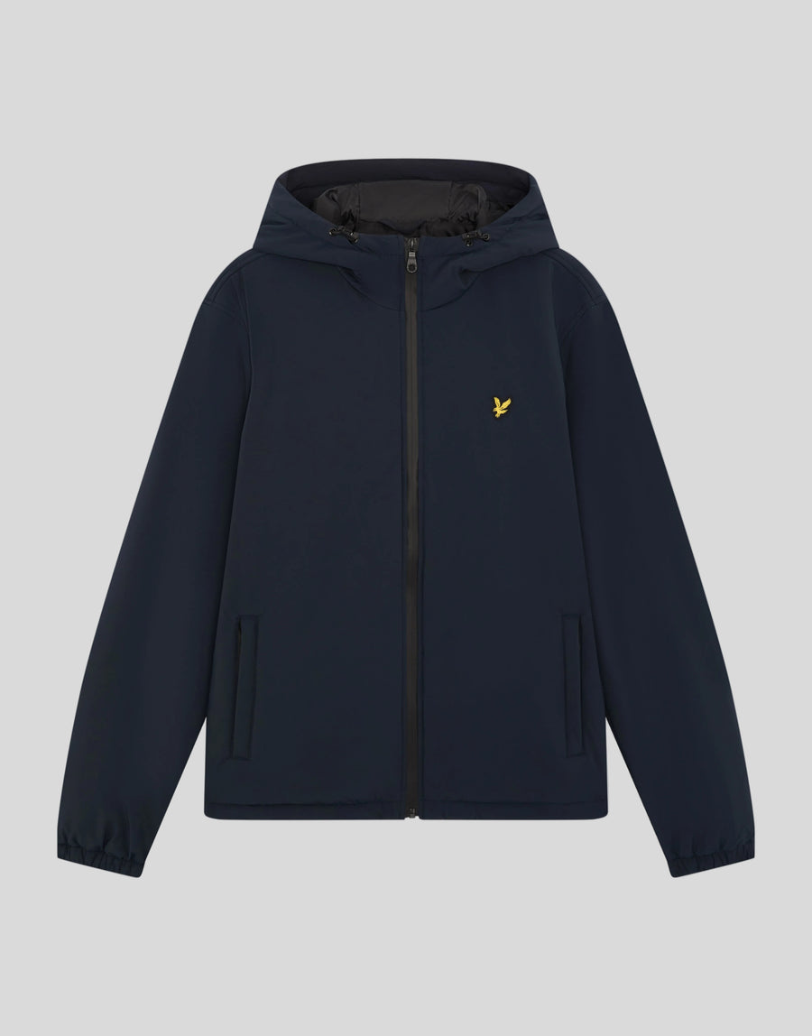Produktfoto der gefütterten technischen Windjacke in Dunkelblau