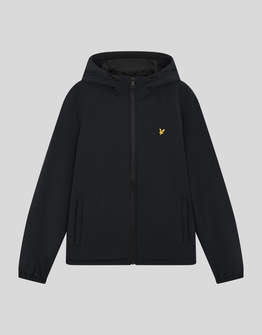 Produktfoto der gefütterten technischen Windjacke in Jet Black
