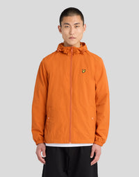 Man wearing Water Resistant Hooded Jacket in Broad Orange