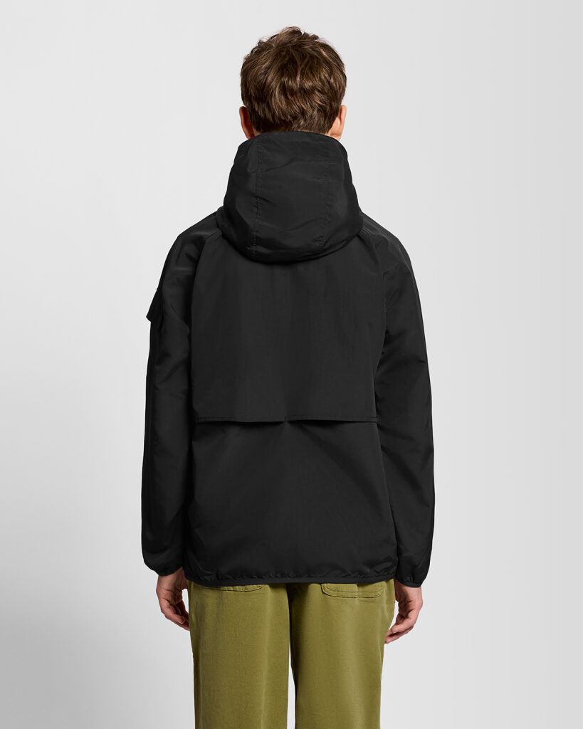 Veste coupe-vent à capuche pour garçon, couleur noir de jais