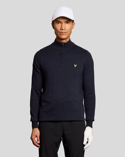 Green Eagle Pullover aus Baumwollmischung mit 1/4-Reißverschluss