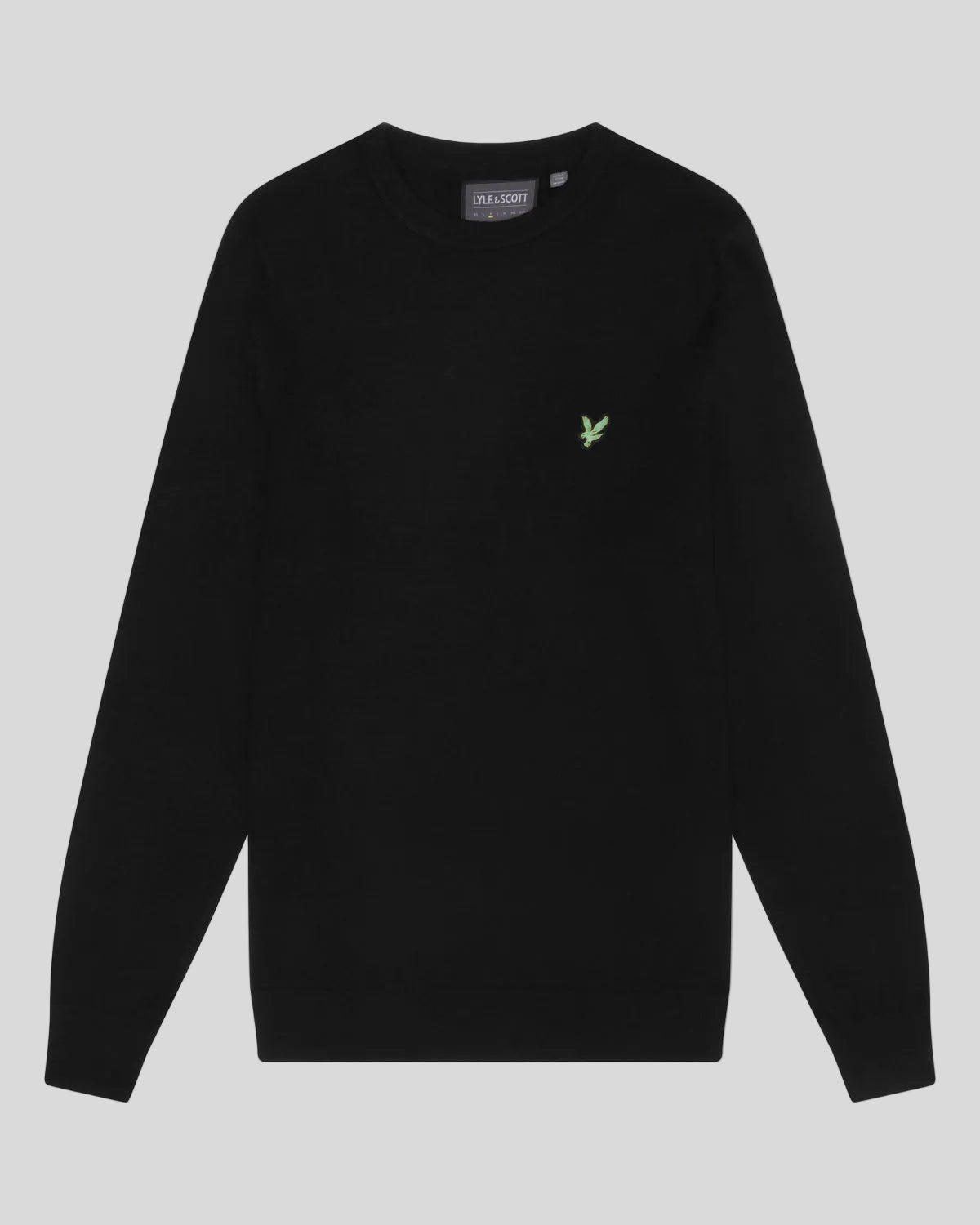 Produktfoto des „Green Eagle“ Sweatshirts aus Baumwollmischung mit Rundhalsausschnitt in Jet Black