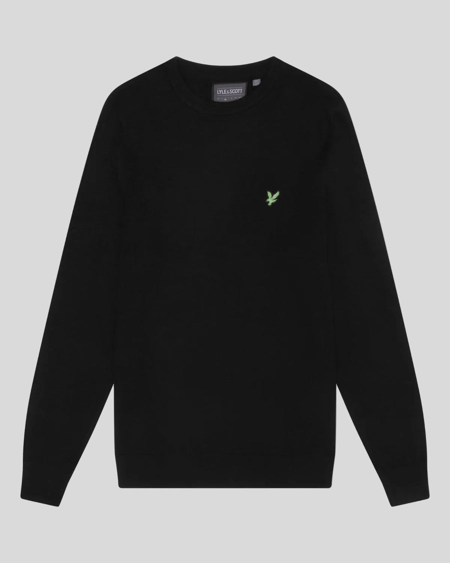 Produktfoto des „Green Eagle“ Sweatshirts aus Baumwollmischung mit Rundhalsausschnitt in Jet Black