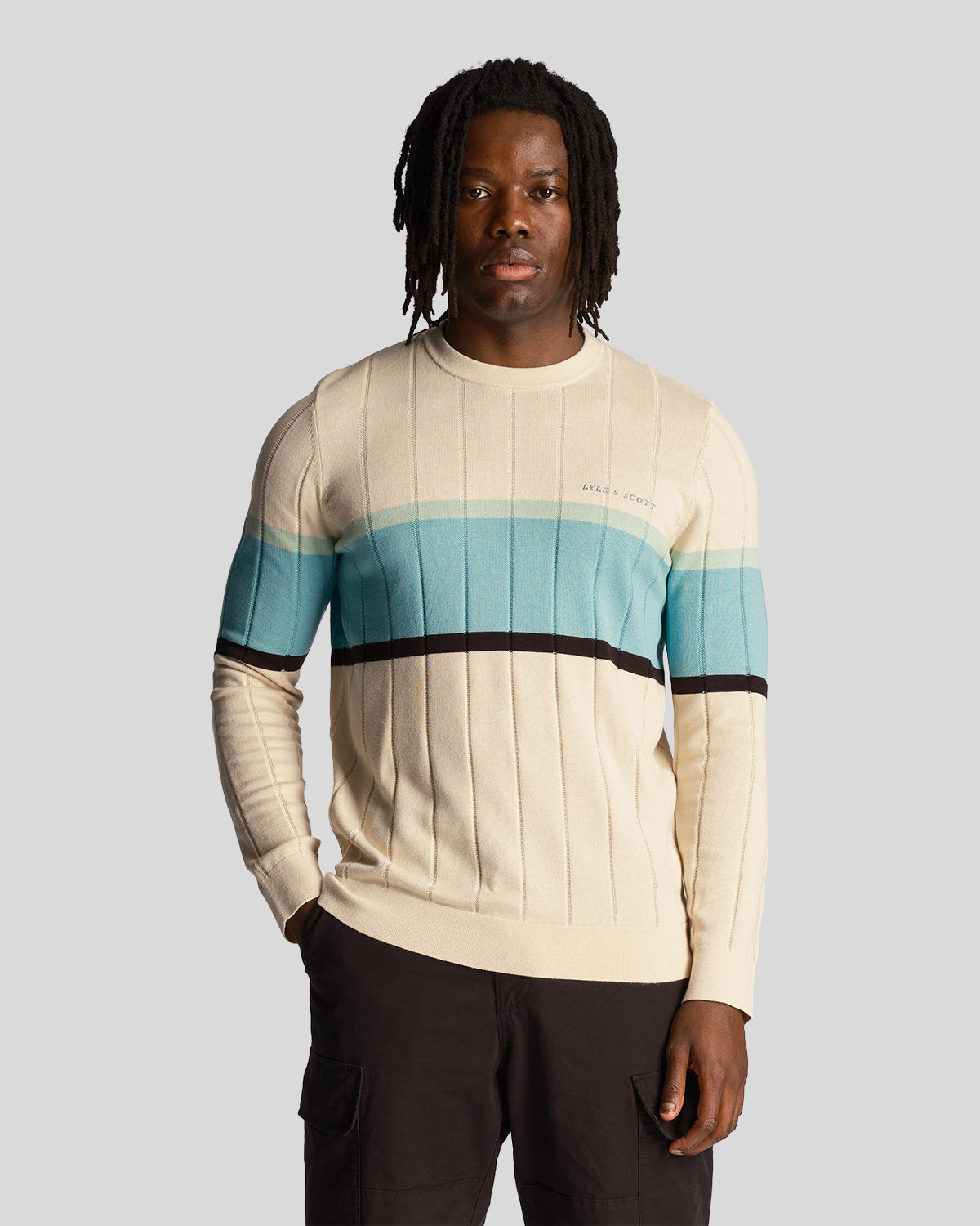 Striped crew hotsell neck sweatshirt