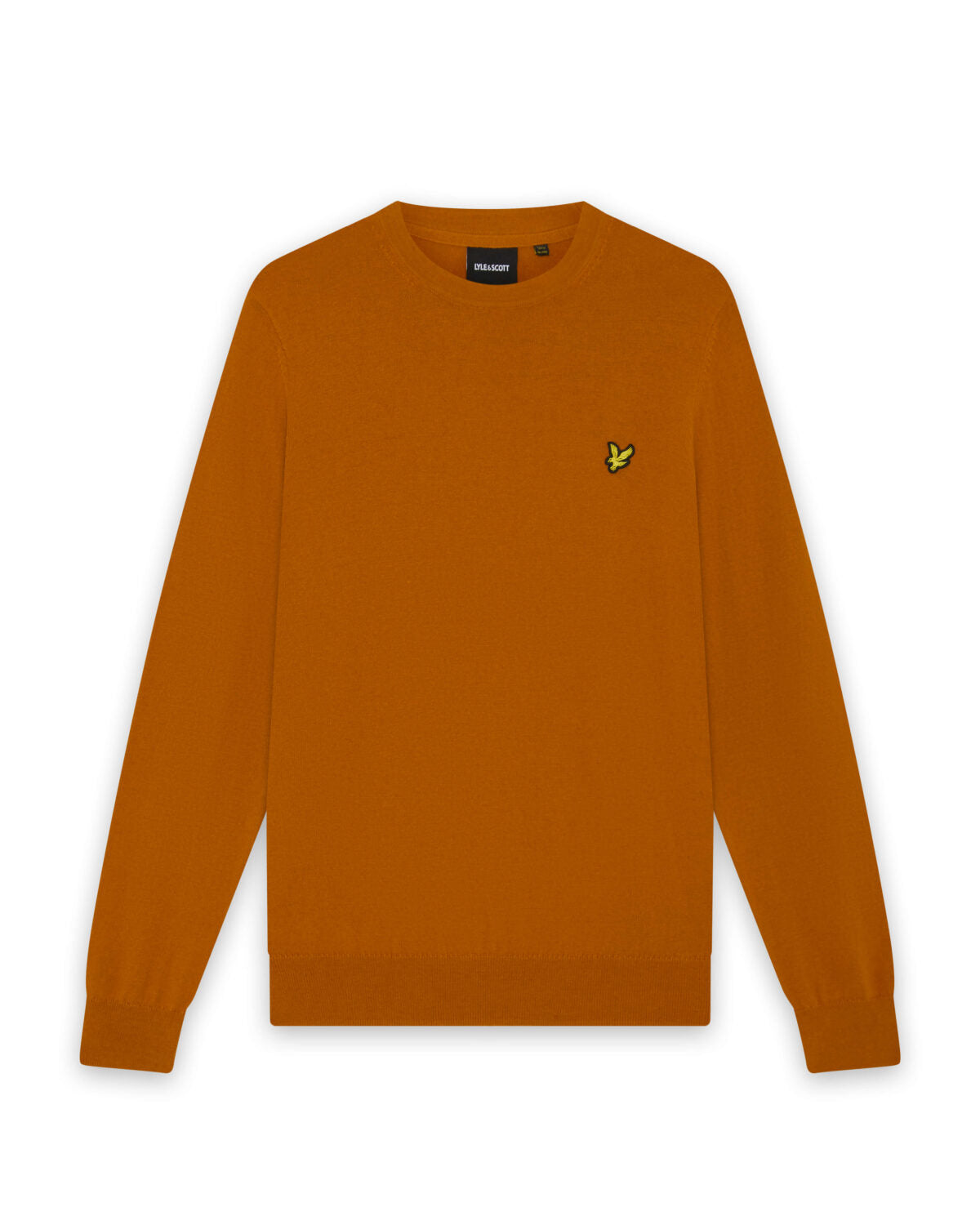 Pull à col rond en coton et laine mérinos
