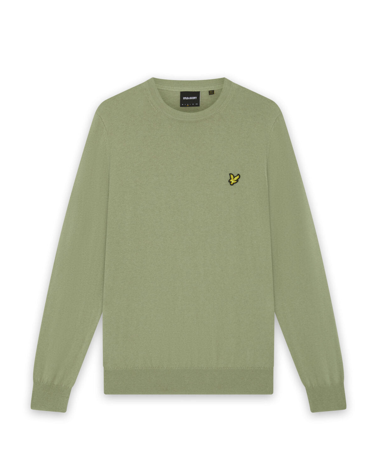 Pull à col rond en coton et laine mérinos