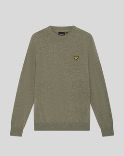 Pullover mit Rundhalsausschnitt aus Lammwollmischung