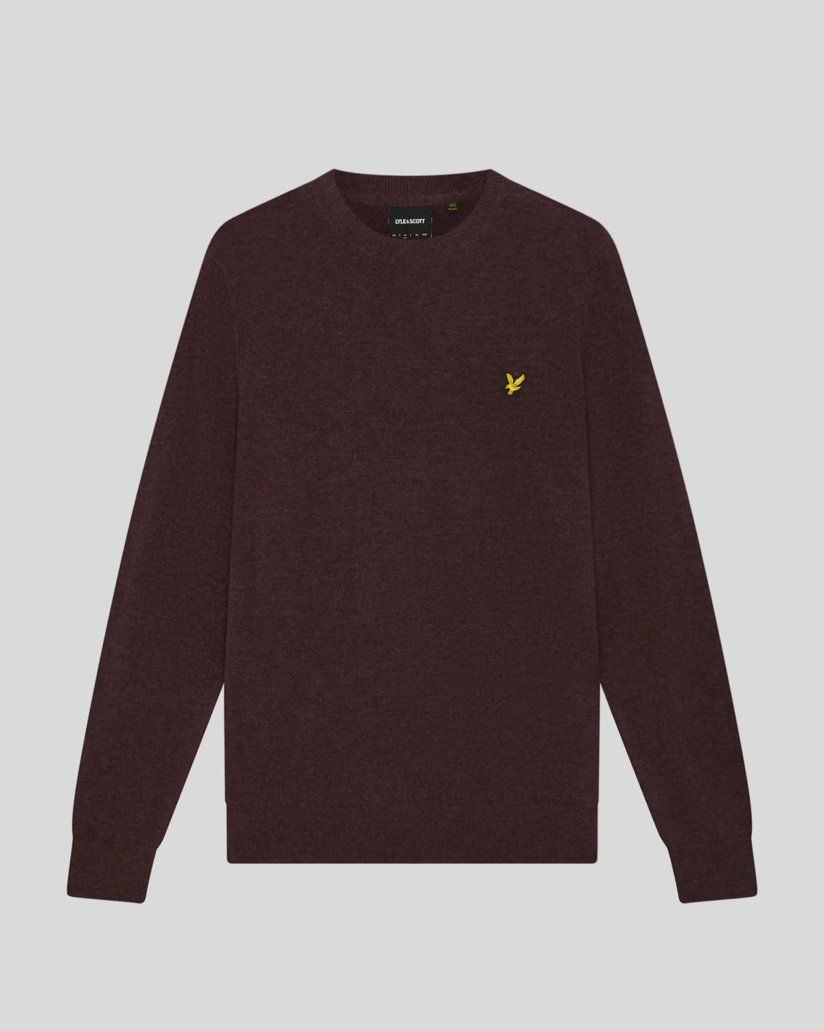 Produktfoto des Rundhals-Pullovers aus Lammwollmischung in der Farbe „Beetroot Marl“