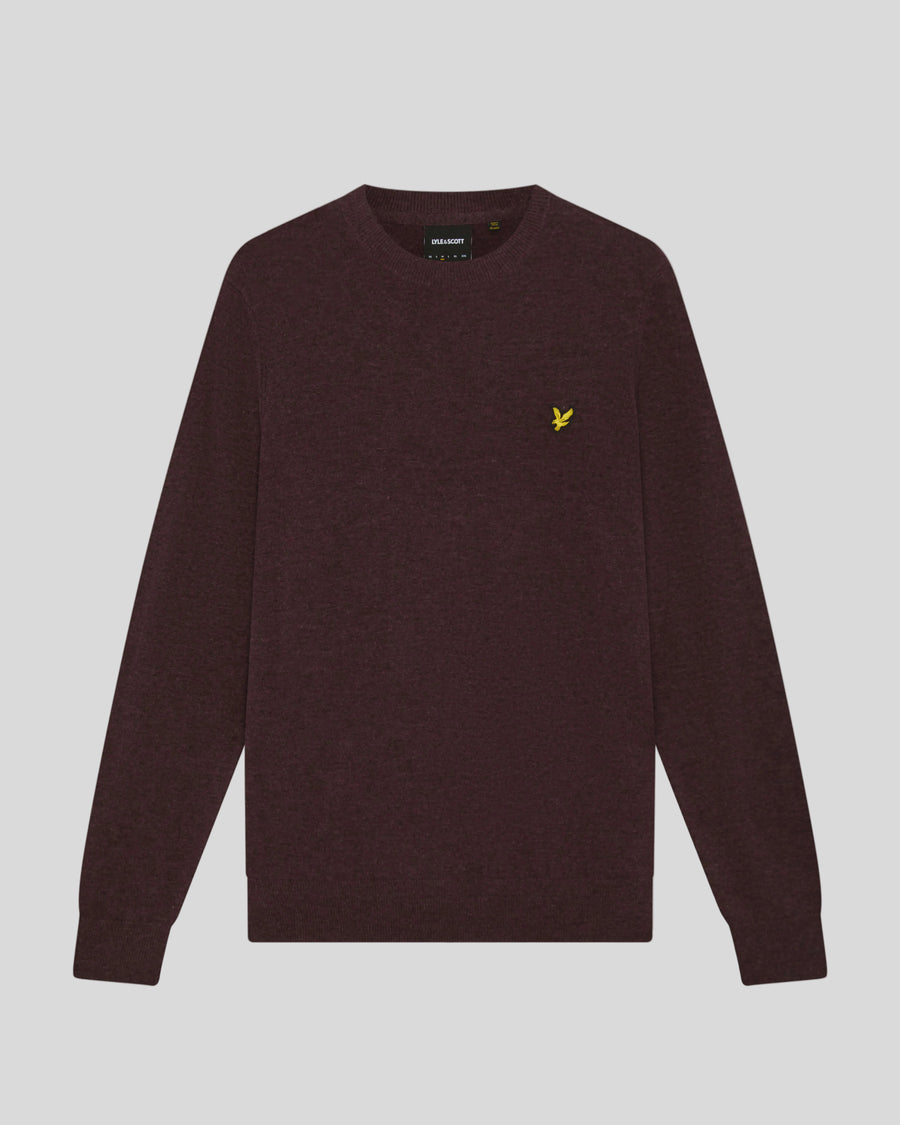Produktfoto des Rundhals-Pullovers aus Lammwollmischung in der Farbe „Beetroot Marl“