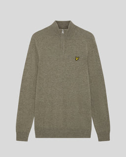 Pullover aus Lammwollmischung mit 1/4-Reißverschluss