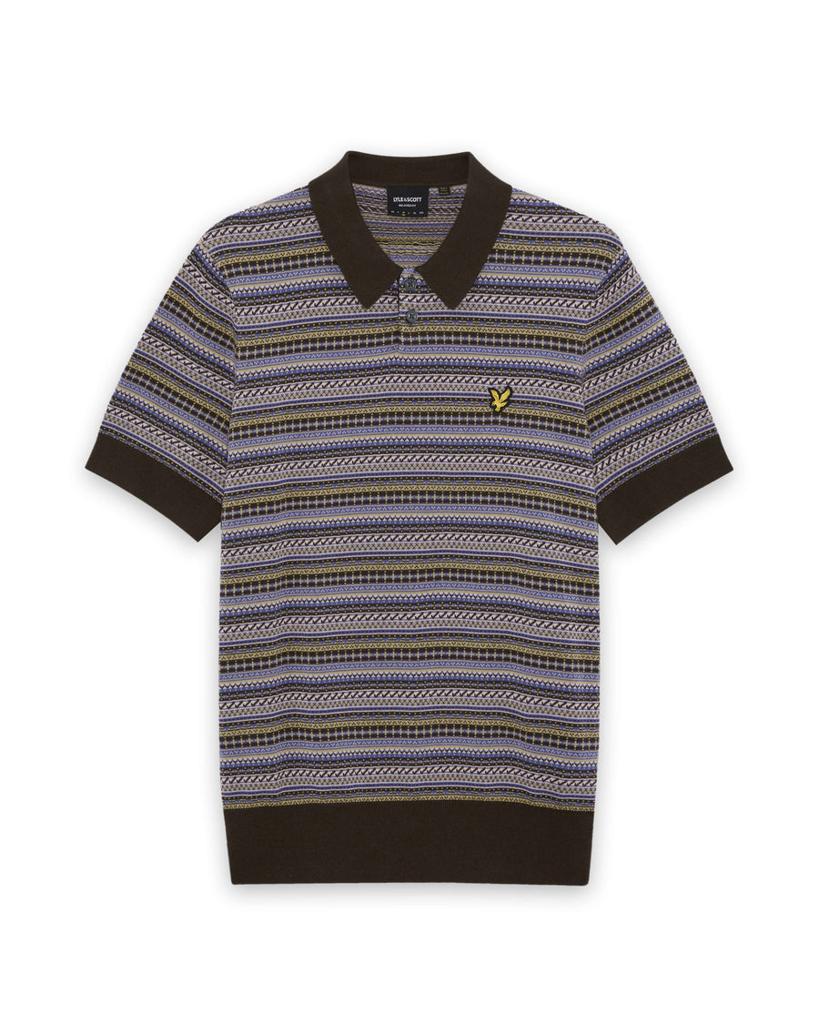 Polo en maille Fair Isle