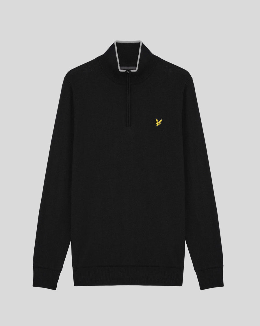 Helt framifrån-bild på Windbreaker 1/4 Zip Jumper i Jet Black
