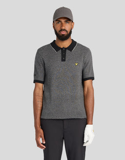 Polo de mezcla de cachemira con diseño de rayas cruzadas